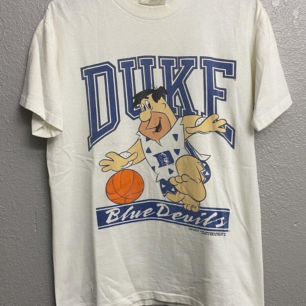 90S Ncaa Duke University Blue Devils Fred Flinstones Basketball Hoops J567